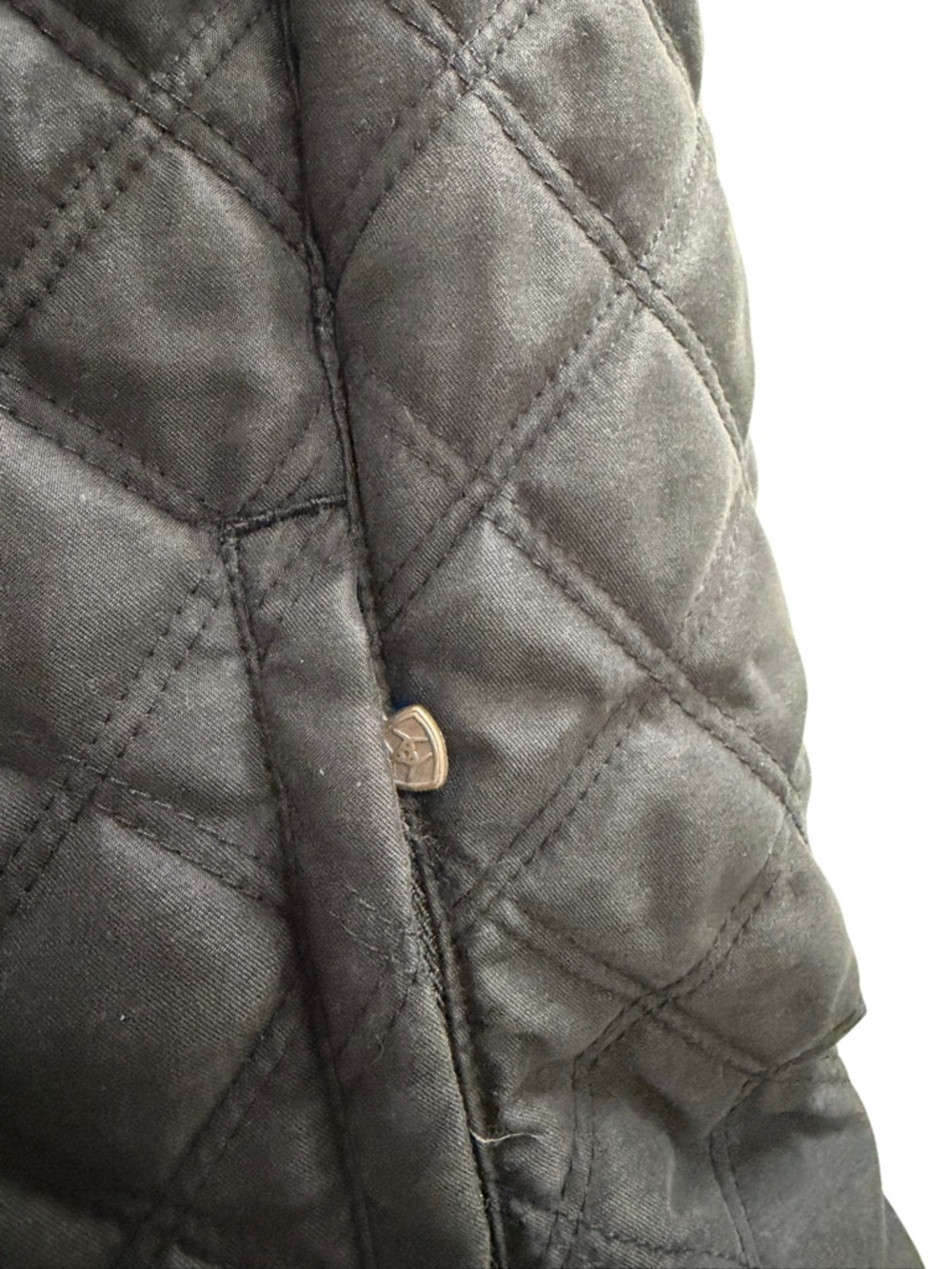 Ariat Quilted Zip Front Vest Black Size Medium - Picture 6 of 9